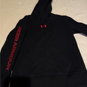 Under Armour Black Hoodie with Red Accents